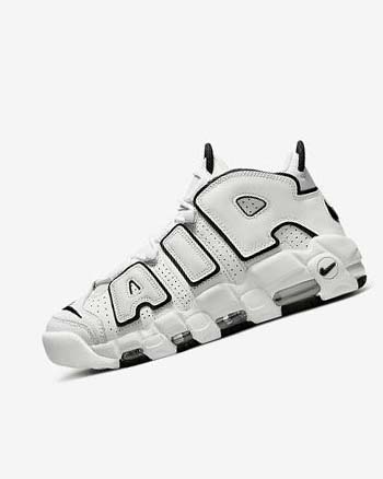 Nike Air More Uptempo Joggesko Dame Hvite Svarte | NO2575