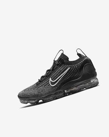 Nike Air VaporMax 2021 FK Joggesko Gutt Svarte Hvite Mørke Grå Svarte | NO2793