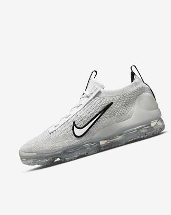 Nike Air VaporMax 2021 FK Joggesko Herre Hvite Svarte Metal Sølv Hvite | NO2376