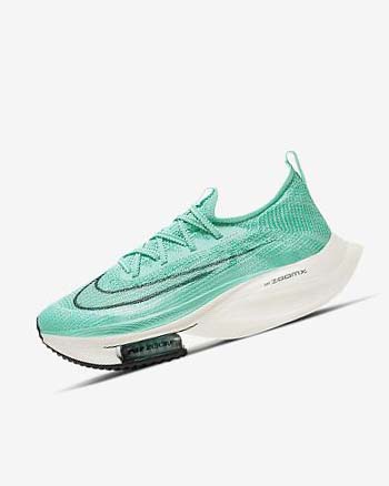 Nike Air Zoom Alphafly NEXT% Flyknit Løpesko Vei Dame Turkis Svarte Lyse Turkis Hvite | NO2896