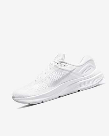 Nike Air Zoom Structure 24 Løpesko Vei Dame Hvite Platina Platina Metal Sølv | NO2669