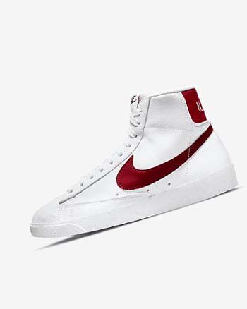 Nike Blazer Mid '77 Next Nature Joggesko Dame Hvite Svarte Rød | NO4760