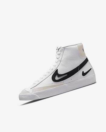 Nike Blazer Sko Gutt Hvite Hvite Svarte | NO5154