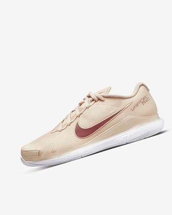 Nike Court Air Zoom Vapor Pro Tennis Sko Dame Hvite Hvite Korall Rød | NO4654