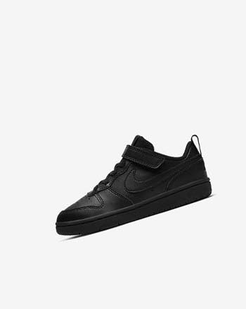 Nike Court Borough Low 2 Sko Gutt Svarte Svarte Svarte | NO2949