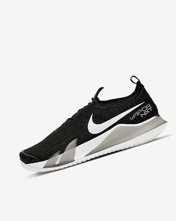 Nike Court React Vapor NXT Tennis Sko Herre Svarte Hvite | NO5297