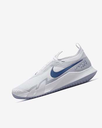 Nike Court React Vapor NXT Tennis Sko Herre Hvite Marineblå | NO5551