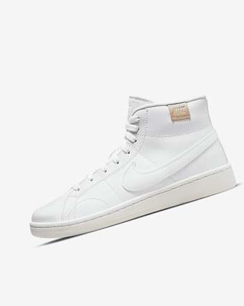 Nike Court Royale 2 Mid Joggesko Dame Hvite Hvite | NO5307