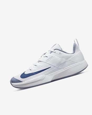 Nike Court Vapor Lite Tennis Sko Herre Hvite Marineblå | NO4973