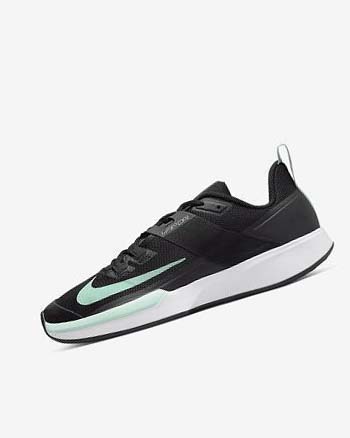 Nike Court Vapor Lite Tennis Sko Herre Svarte Mørke Grå Hvite Mint | NO2667