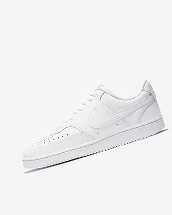 Nike Court Vision Low Joggesko Dame Hvite Hvite Hvite | NO5022