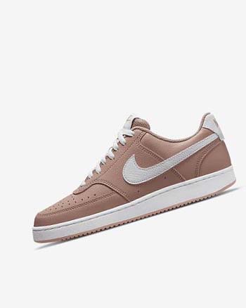 Nike Court Vision Low Next Nature Joggesko Dame Rosa Svarte Hvite | NO2448