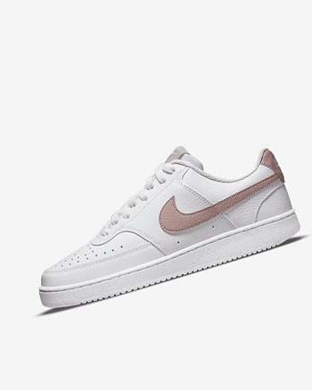 Nike Court Vision Low Next Nature Joggesko Dame Hvite Rosa | NO4925