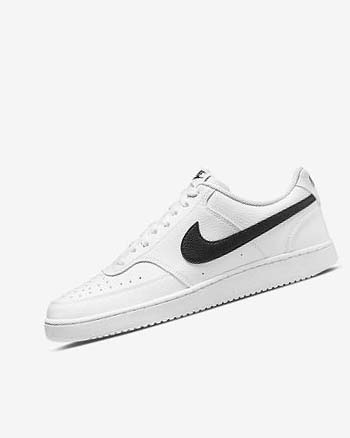 Nike Court Vision Low Next Nature Joggesko Herre Hvite Hvite Svarte | NO4956