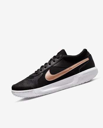 Nike Court Zoom Lite 3 Tennis Sko Dame Svarte Hvite Metal Rød Brune | NO2880