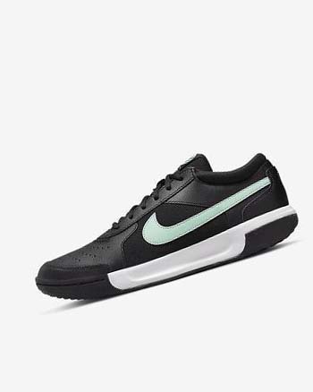 Nike Court Zoom Lite 3 Tennis Sko Herre Svarte Hvite Mint | NO5581