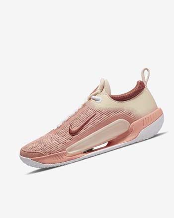 Nike Court Zoom NXT Tennis Sko Dame Hvite Hvite Rød | NO1146