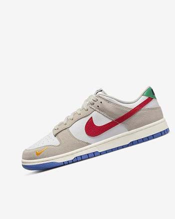 Nike Dunk Low Joggesko Herre Hvite Kongeblå Rød | NO2331