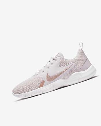 Nike Flex Experience Run 10 Løpesko Vei Dame Lyse Lilla Hvite Metal Rød Brune | NO4559