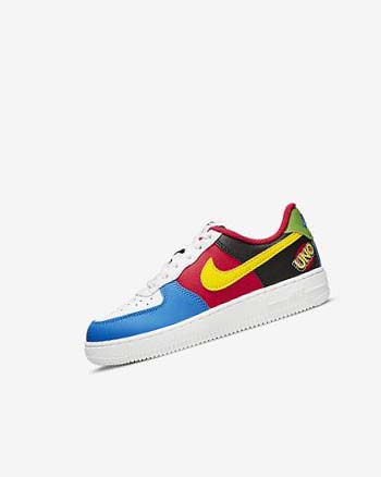 Nike Force 1 LV8 Sko Jente Hvite Rød Kongeblå Gull | NO2434