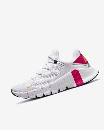 Nike Free Metcon 4 Treningssko Dame Rosa Hvite Dyp Gul | NO2738