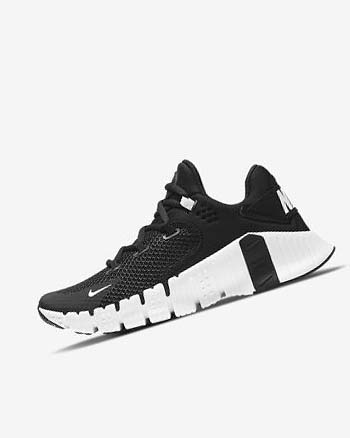 Nike Free Metcon 4 Treningssko Dame Svarte Svarte Hvite | NO2263