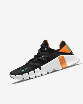 Nike Free Metcon 4 Treningssko Dame Svarte Oransje Hvite Turkis | NO4785