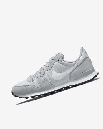 Nike Internationalist Joggesko Dame Grå Platina Svarte Hvite | NO5476