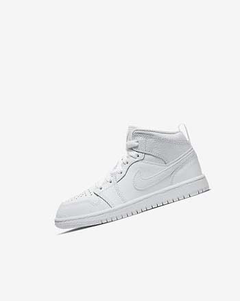 Nike Jordan 1 Mid Sko Gutt Hvite Hvite Hvite | NO4541