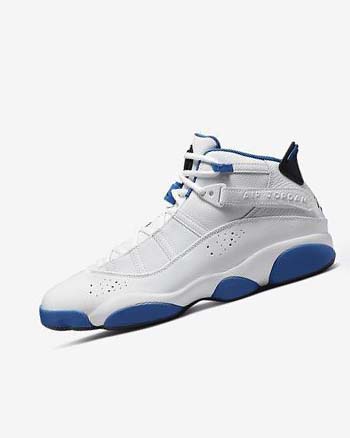 Nike Jordan 6 Rings Basketsko Herre Hvite Mørke Blå Hvite Svarte | NO2993