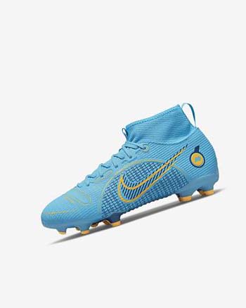 Nike Jr. Mercurial Superfly 8 Academy MG Fotballsko Jente Blå Oransje | NO2929