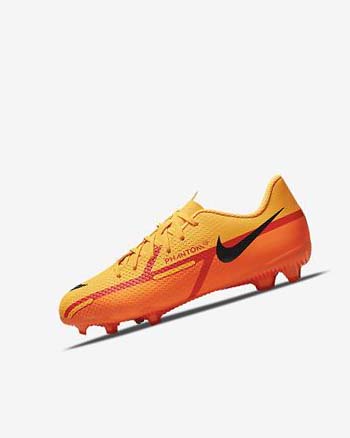 Nike Jr. Phantom GT2 Academy MG Fotballsko Jente Oransje Oransje Lyse Rød Svarte | NO2601