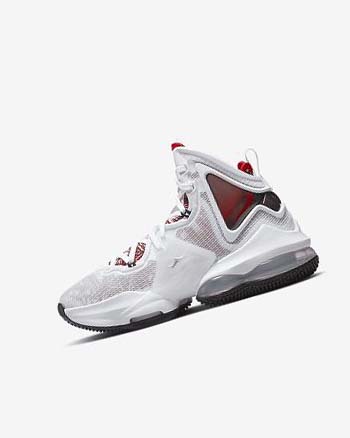 Nike LeBron 19 Basketsko Jente Hvite Svarte Rød | NO5583