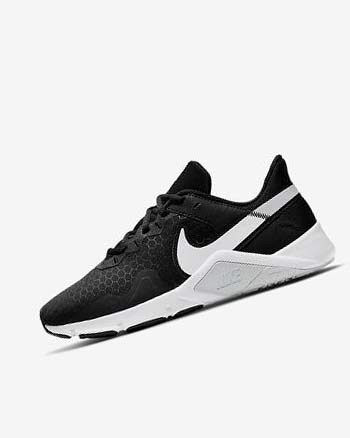 Nike Legend Essential 2 Treningssko Dame Svarte Platina Hvite | NO4709