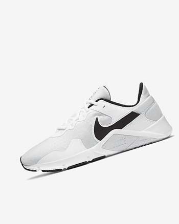 Nike Legend Essential 2 Treningssko Herre Platina Hvite Svarte | NO2636