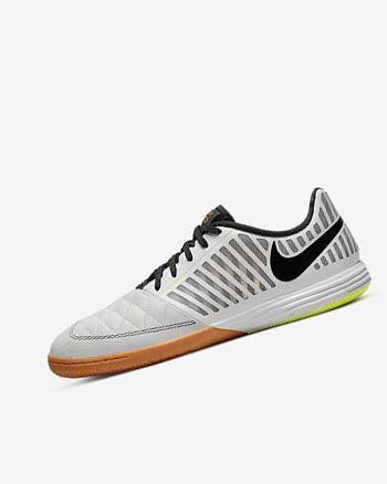 Nike Lunar Gato II IC Fotballsko Herre Hvite Dyp Gul Svarte | NO2366