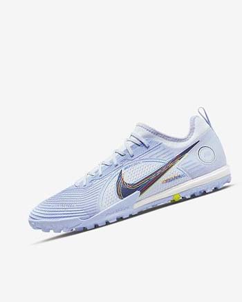 Nike Mercurial Air Zoom Vapor 14 Pro TF Fotballsko Dame Grå Lyse Blå Blå Blå | NO5344