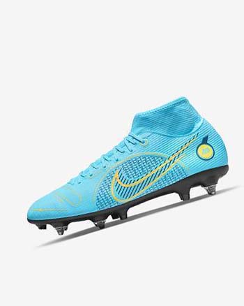 Nike Mercurial Superfly 8 Academy SG-PRO Anti-Clog Traction Fotballsko Herre Blå Oransje | NO2792