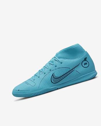 Nike Mercurial Superfly 8 Club IC Fotballsko Dame Blå Oransje | NO2555