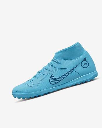 Nike Mercurial Superfly 8 Club TF Fotballsko Dame Blå Oransje | NO3106