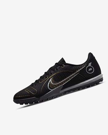 Nike Mercurial Vapor 14 Academy TF Fotballsko Dame Svarte Metal Sølv Grå Metal Gull | NO5486