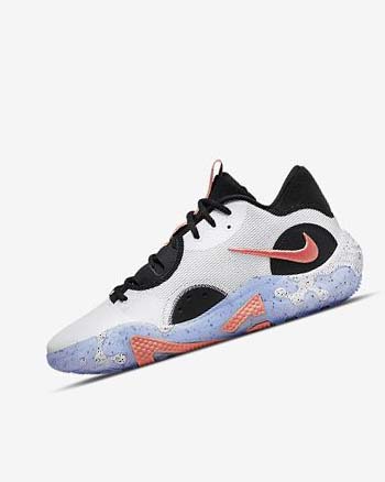 Nike PG 6 Basketsko Dame Hvite Svarte Blå Rød | NO2608