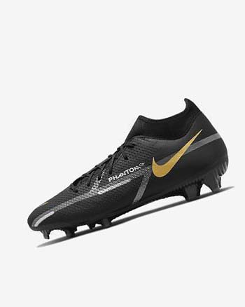 Nike Phantom GT2 Academy Dynamic Fit MG Fotballsko Herre Svarte Metal Gull Mørke Grå Metal Mørke Grå | NO2422