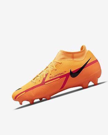 Nike Phantom GT2 Academy Dynamic Fit MG Fotballsko Herre Oransje Oransje Lyse Rød Svarte | NO4573