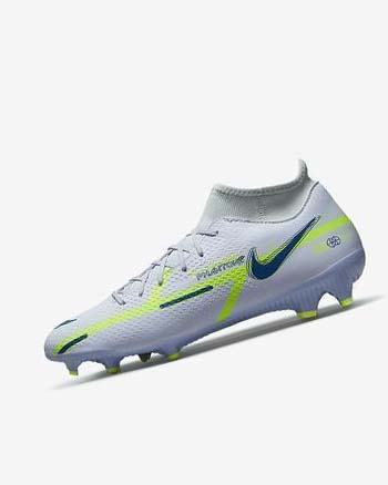 Nike Phantom GT2 Academy Dynamic Fit MG Fotballsko Herre Grå Lyse Blå Mørke Blå | NO5048