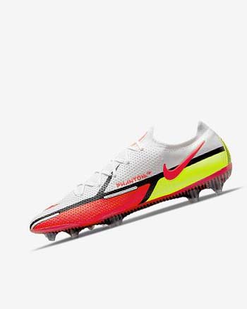 Nike Phantom GT2 Elite FG Fotballsko Dame Hvite Svarte Lyse Rød | NO2840