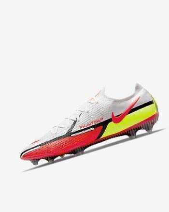 Nike Phantom GT2 Elite FG Fotballsko Herre Hvite Svarte Lyse Rød | NO1204