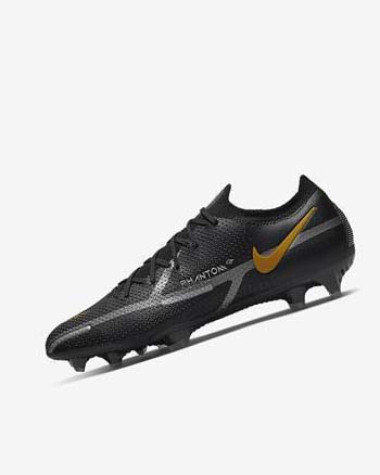 Nike Phantom GT2 Elite FG Fotballsko Herre Svarte Metal Gull Metal Sølv Metal Mørke Grå | NO4694