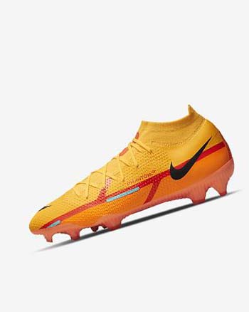 Nike Phantom GT2 Pro Dynamic Fit FG Fotballsko Dame Oransje Oransje Lyse Rød Svarte | NO2682