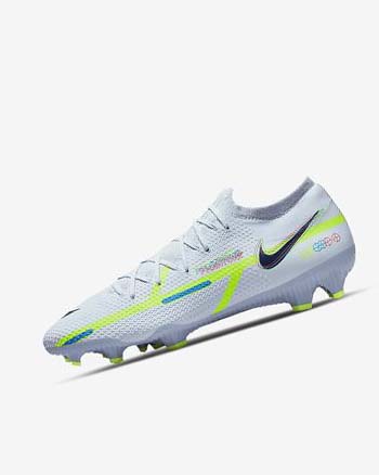 Nike Phantom GT2 Pro FG Fotballsko Dame Grå Lyse Blå Blå | NO2557